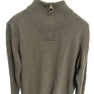 Barbour Jumper Men Large 1/4 Zip XL Motorcycle Clothing 100% Wool International